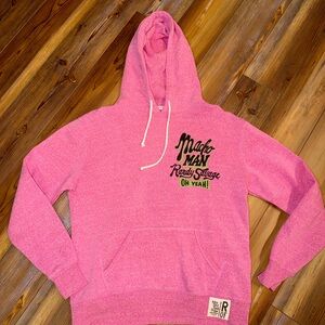 Rare Roots of Fight Macho Man Randy Savage Pink Hoodie Size Medium